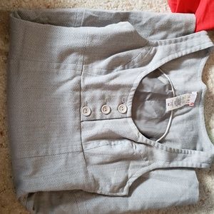 Gray button dress